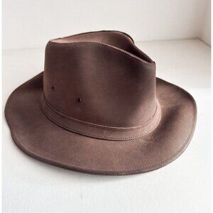 Minnentonka Brown Leather Western Cowboy Hat XL
